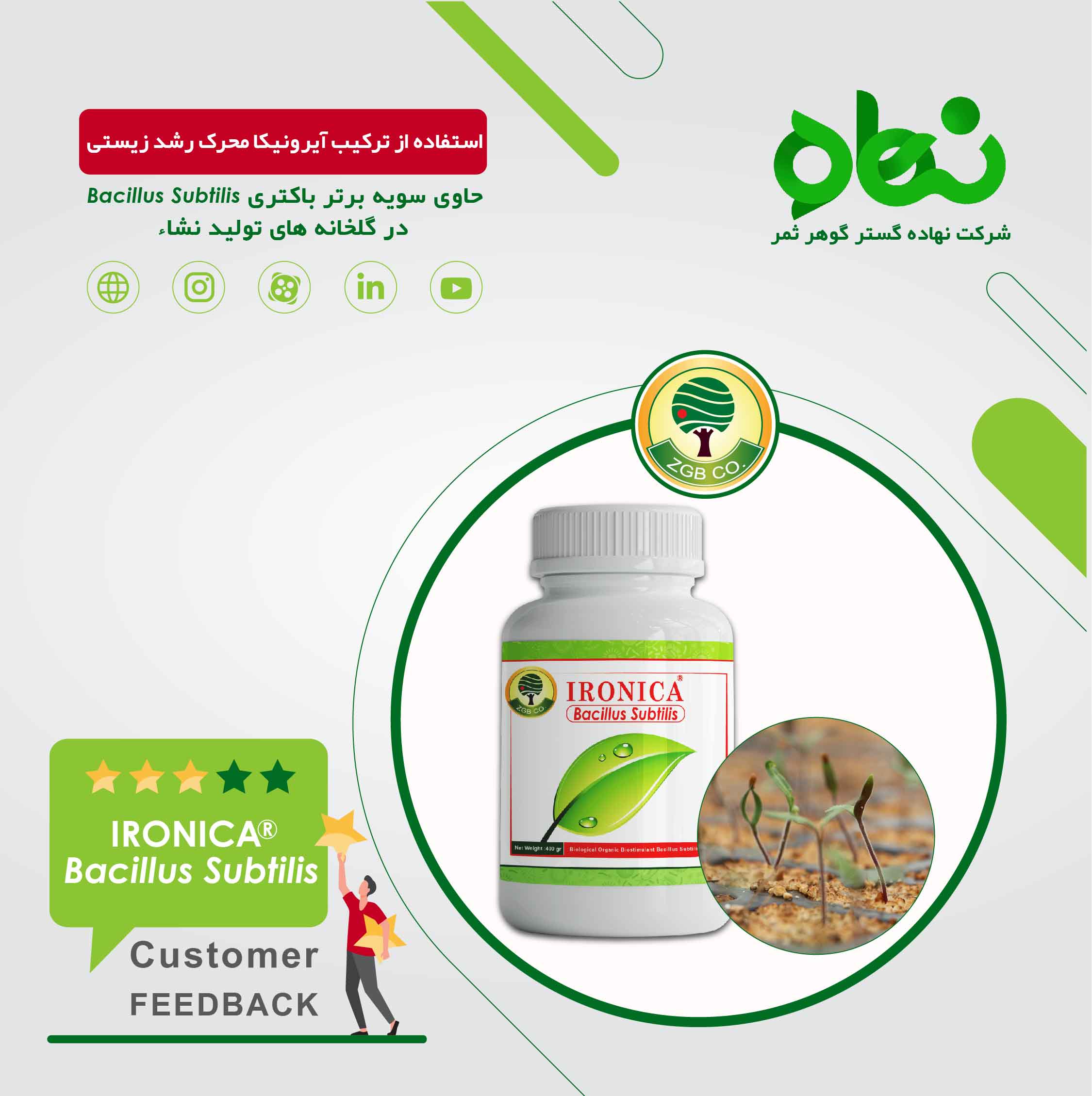 Use of Ironica compound to stimulate biological growth